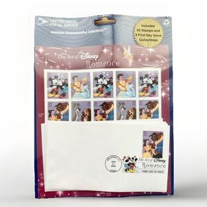 USPS The Art Of Disney Romance Stamps Envelopes Postmark Keepsake First Day 2006
